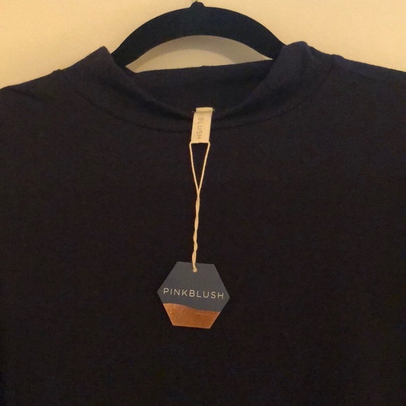 Mock Neck Maternity Long Sleeve Dress - Picture 2 of 3